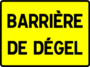 barriére de dègel